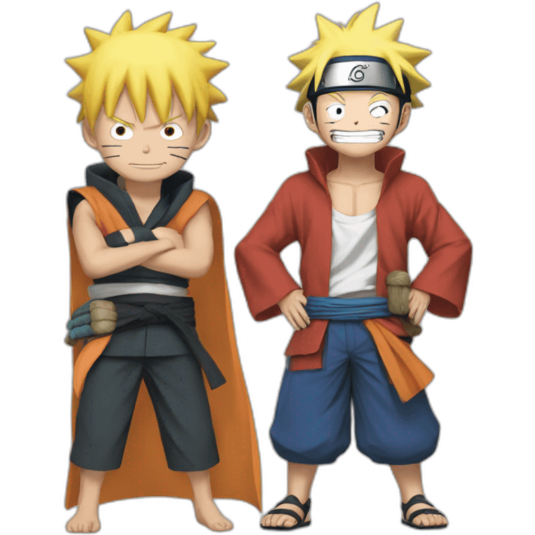 Naruto and Luffy emoji