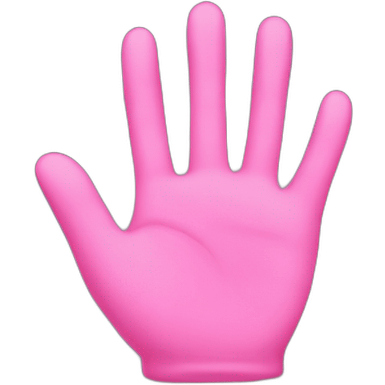 Pink-hand emoji