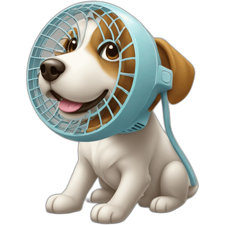 Chien sur un ventilateur emoji