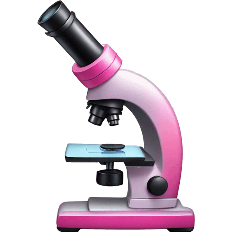 Pink ombre microscope with glitter  emoji