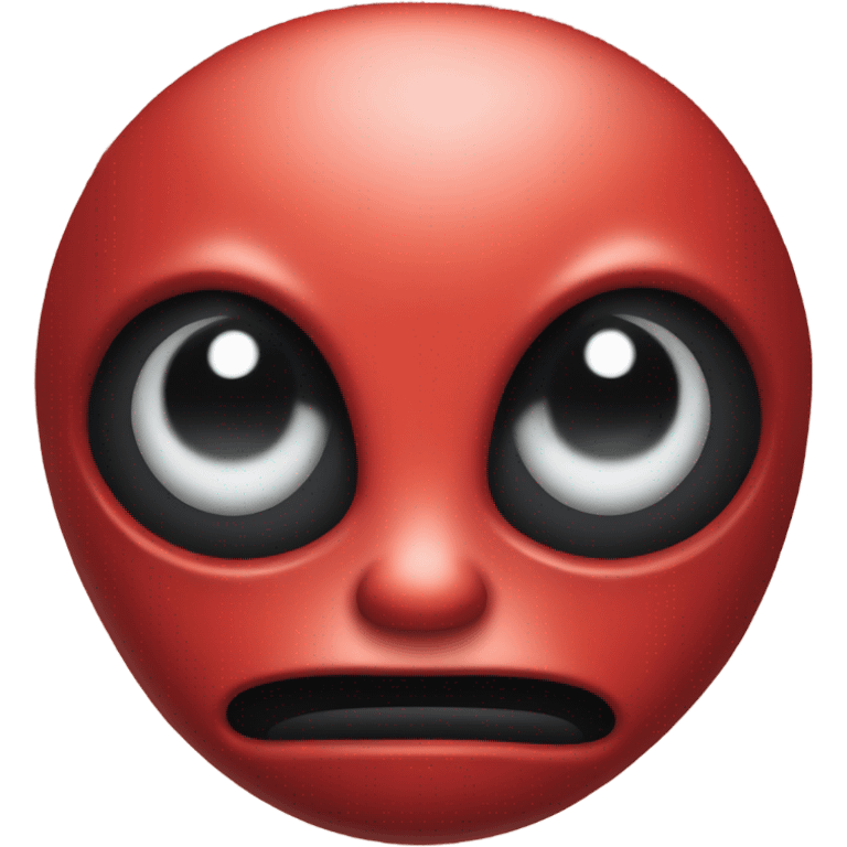 Alien face red emoji