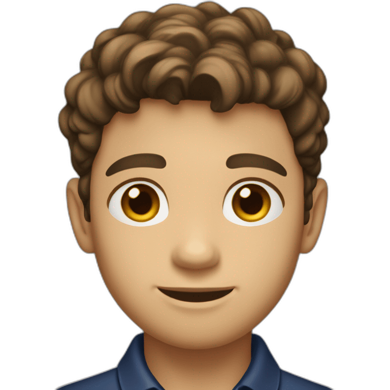 :dark-brown-haired-light-brown-eyes-small-nose-cheekbones-skinny,-slim-eyebrows-with-medium-short-wavy-hair-boy-wearing-polo emoji