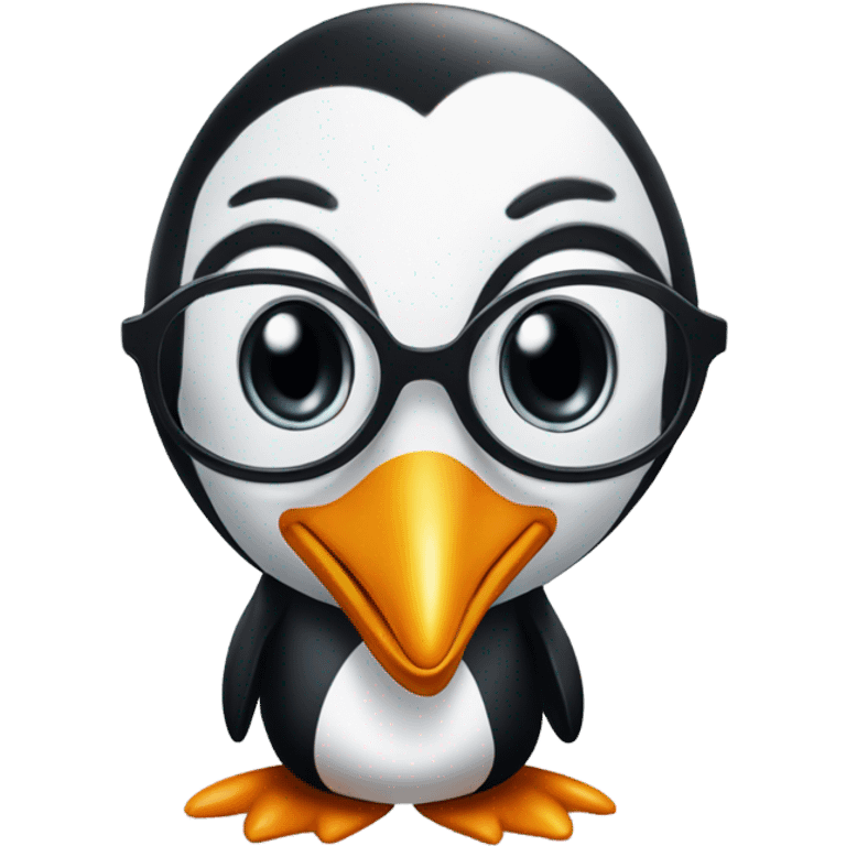 penguin wearing glasses emoji