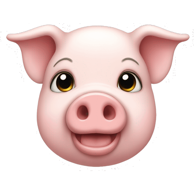  Cute pig with outliner emoji