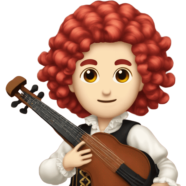 Antonio Vivaldi Baroque Red wig old chibi banjo emoji