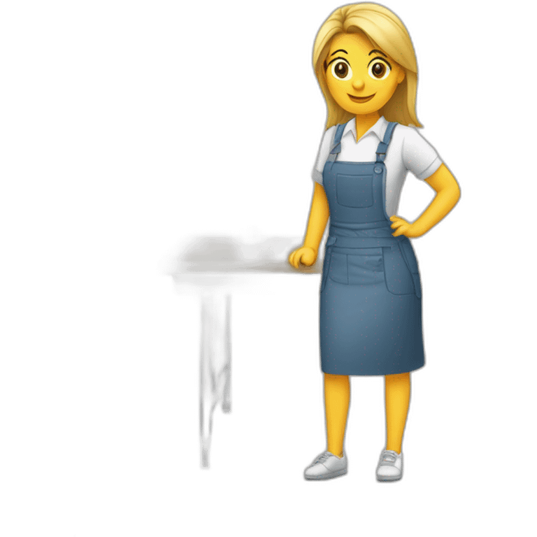 Fille travailler réviser cours garçon derriere emoji