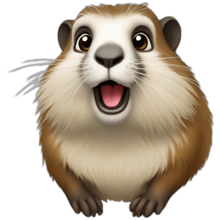 Marmotte sur une montagne emoji