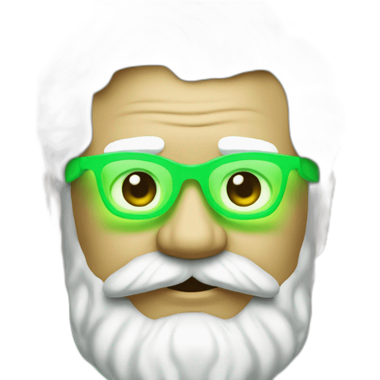 Colonel sanders in green fluorescent color emoji