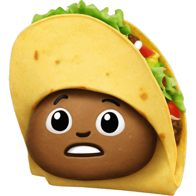 Carne asada taco in corn tortilla emoji