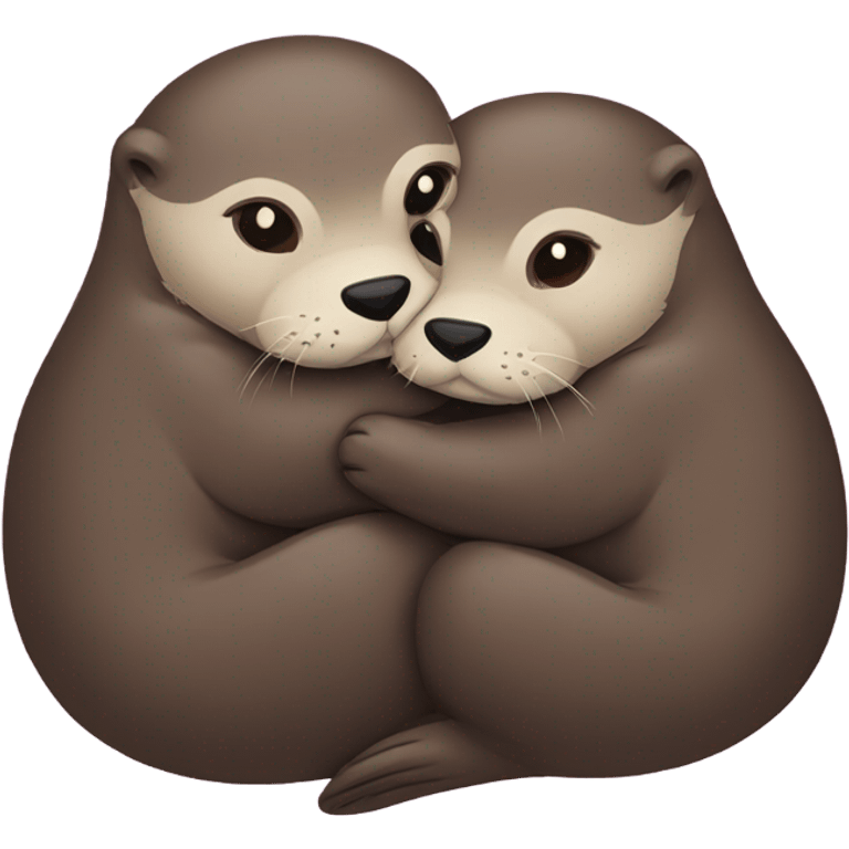 Otter hugging otters emoji