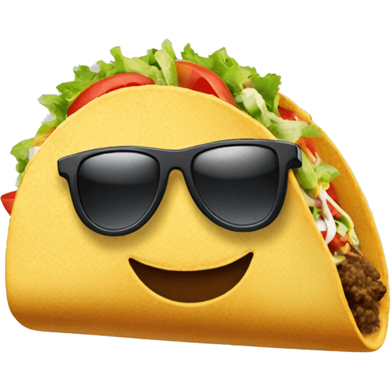 taco with sunglasses emoji