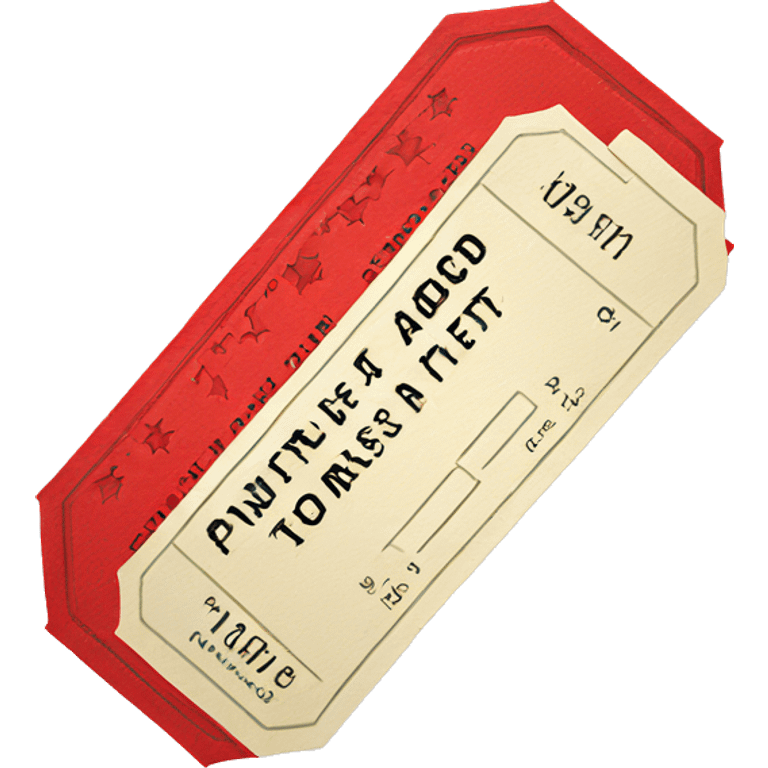 ticket red emoji