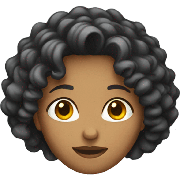 A female emoji with short curly hair  emoji