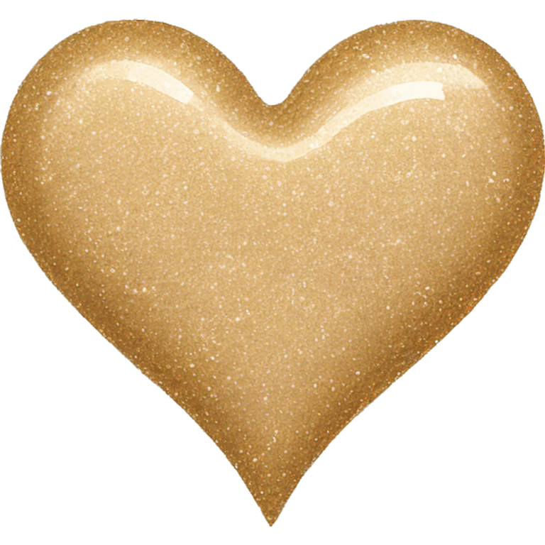 Beige glitter heart emoji