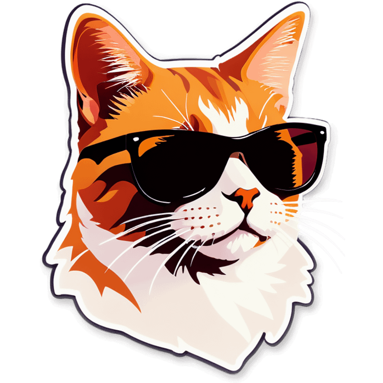 Cat with sunglasses emoji