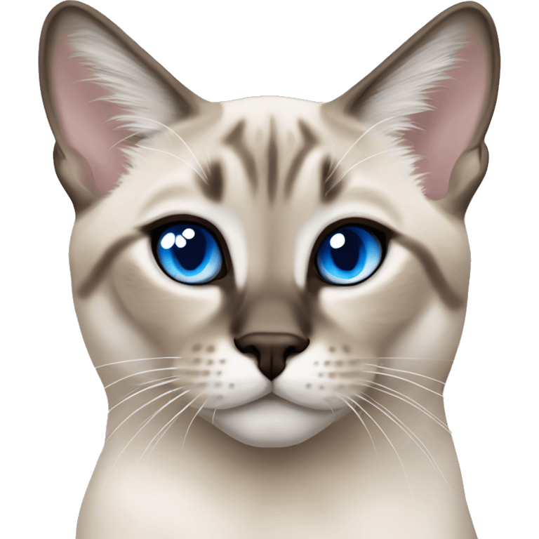 Lynx point Siamese with crossed blue eyes emoji