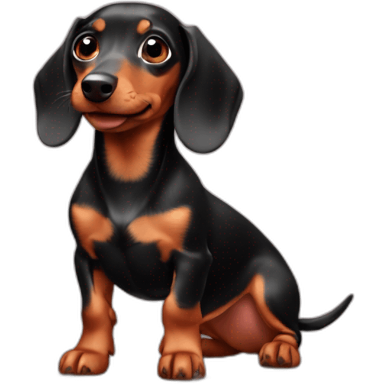 very cute mini dachshund emoji