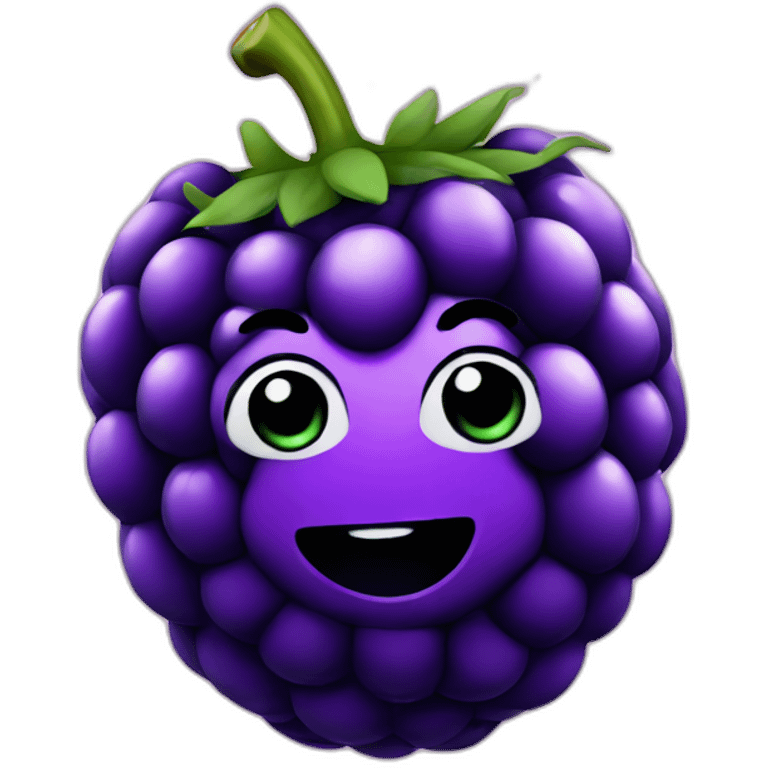 Purple BlackBerry in space emoji