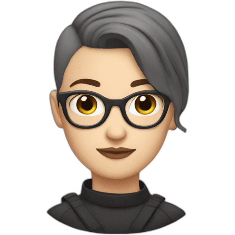 nonbinary writer shaved head emoji