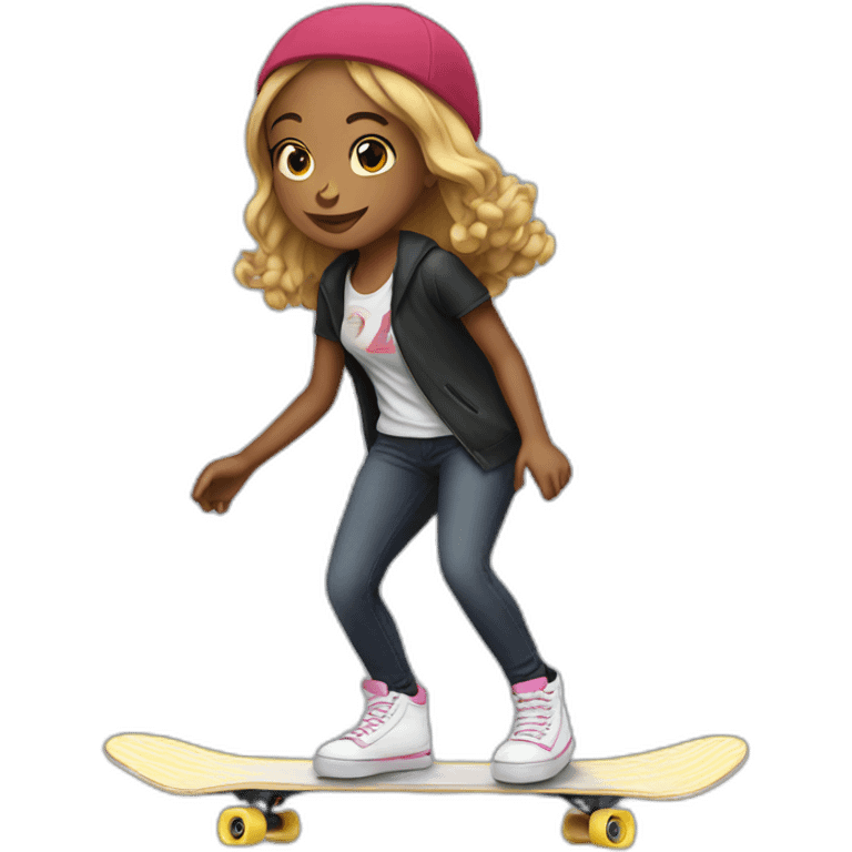 Skater girl emoji