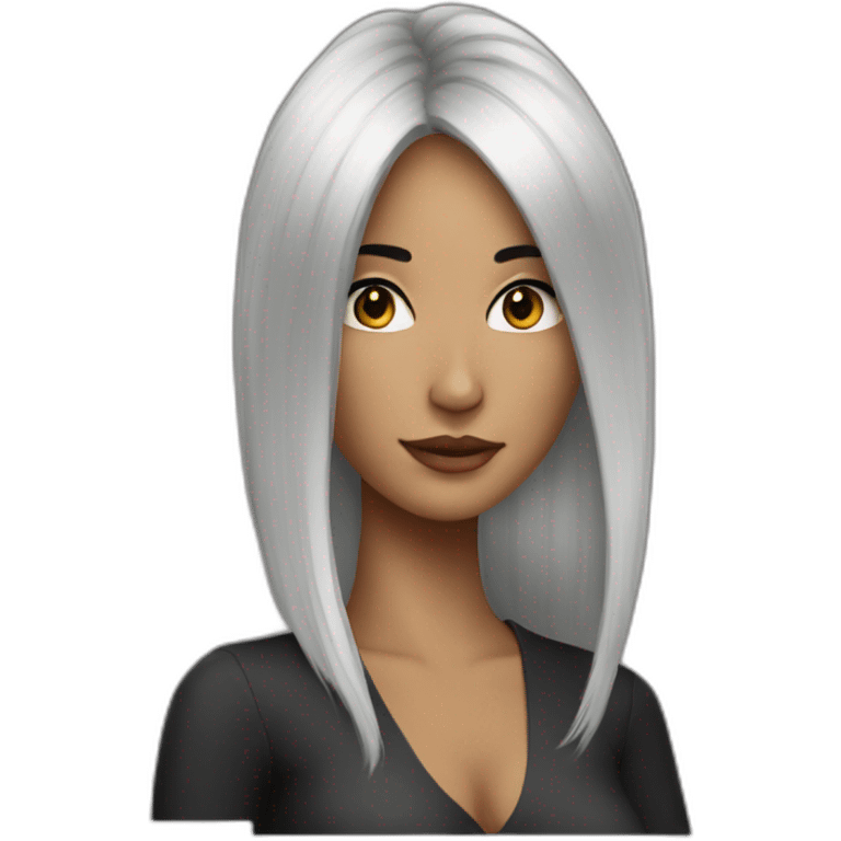 Beautiful women with black hair emoji