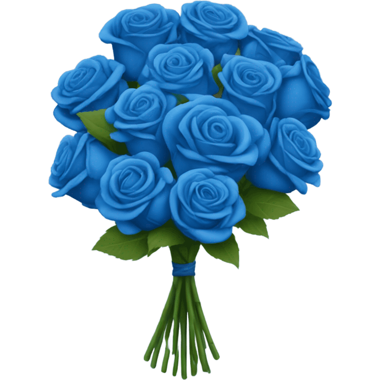 bouquet of blue roses  emoji