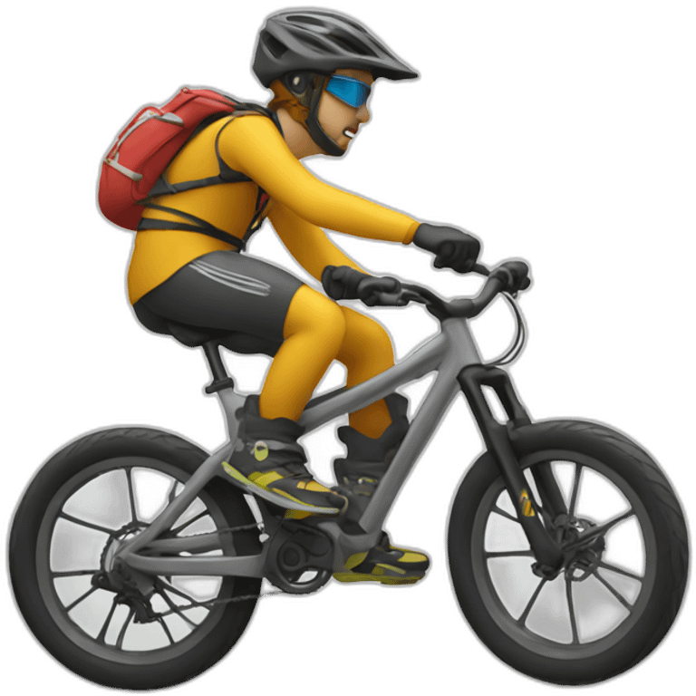 downhill biking emoji