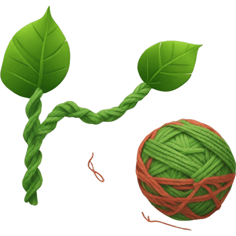 plant and yarn ball emoji