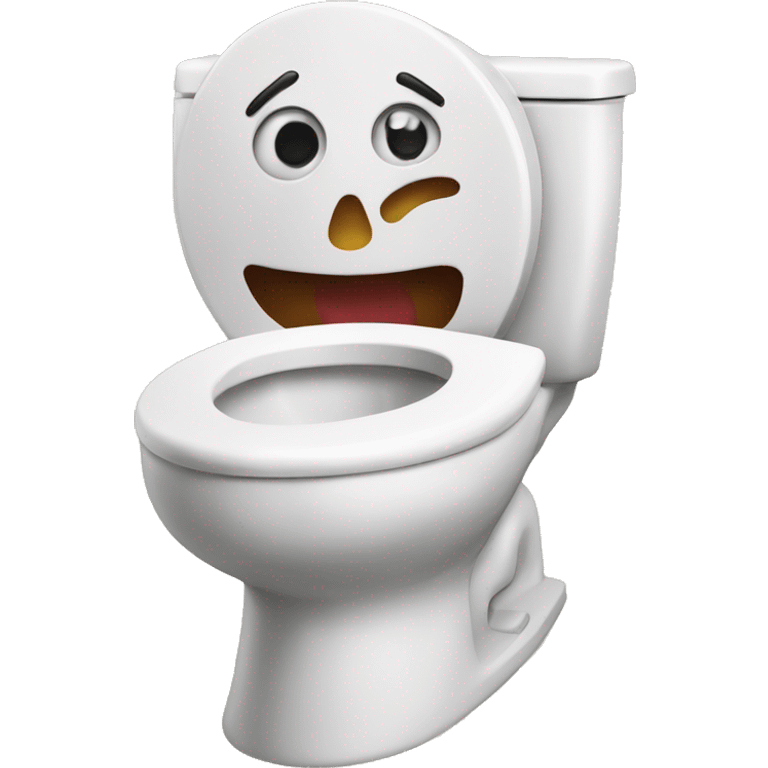 toilet with head popping out of the toilet  emoji