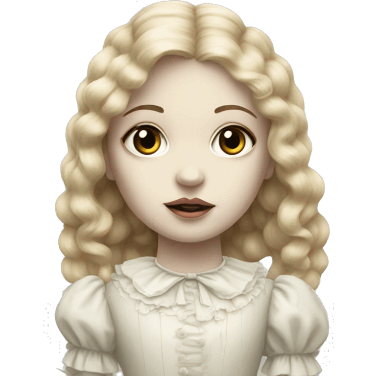 creepy cracked porcelain doll emoji