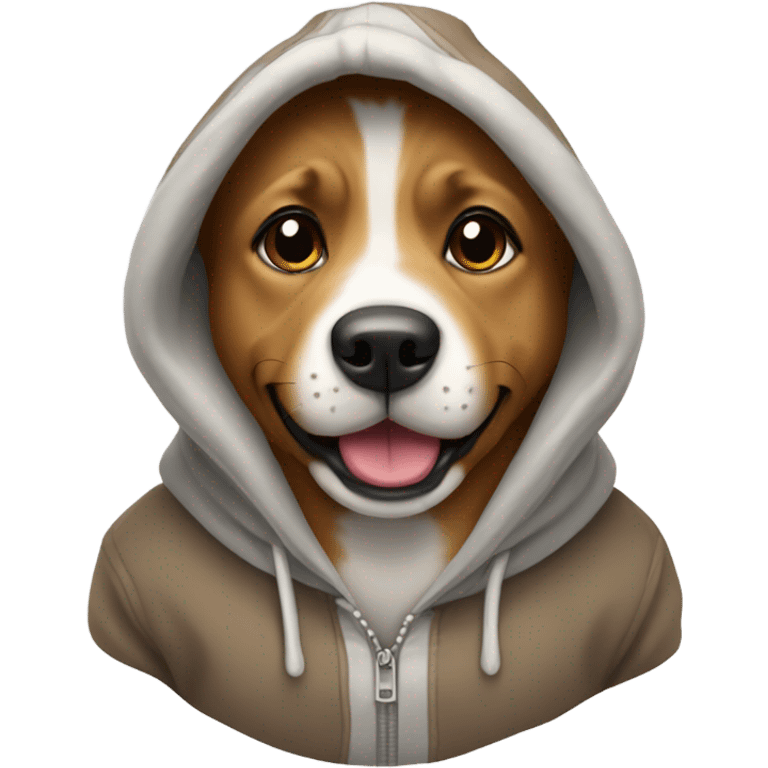 Dog wearing a hoodie emoji