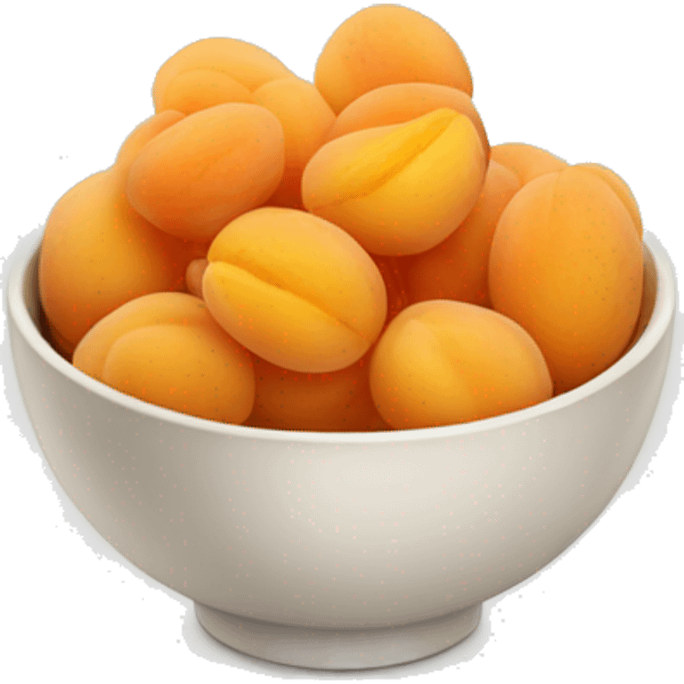 Bowl of apricots emoji