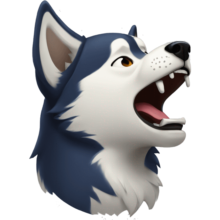 Husky howling emoji