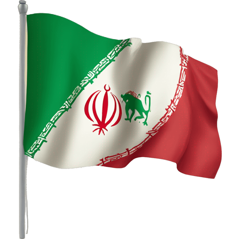 flag of iran with lionand sun emoji