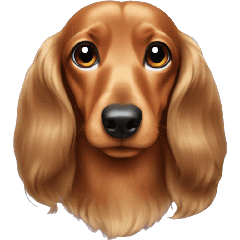 i want long haired mini daschund emoji