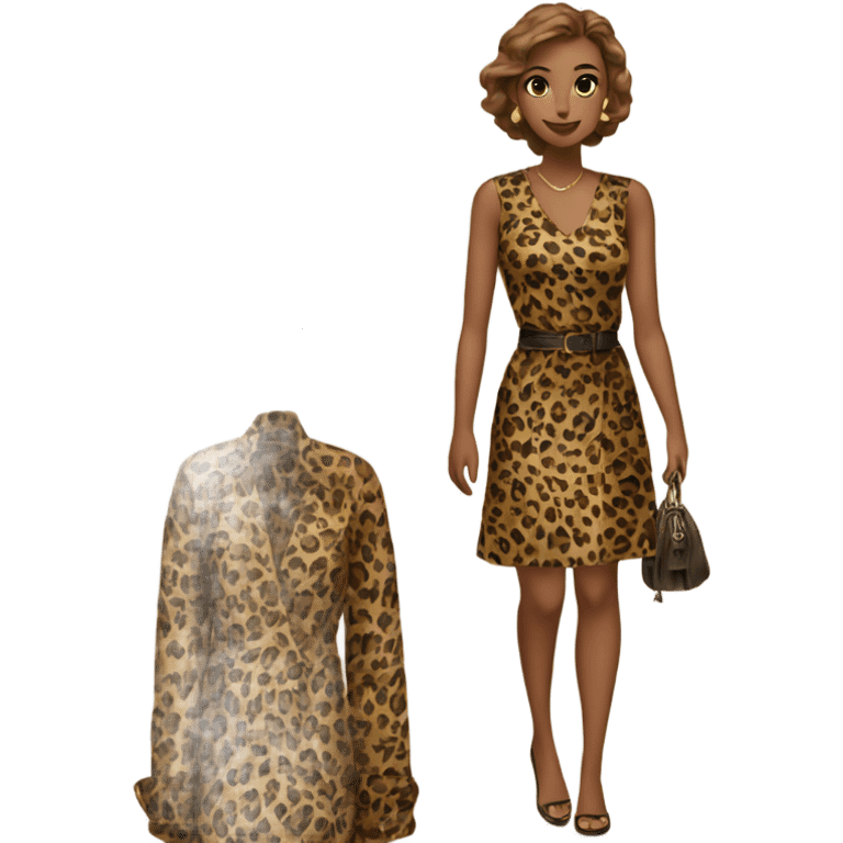 vestido de leopardo emoji