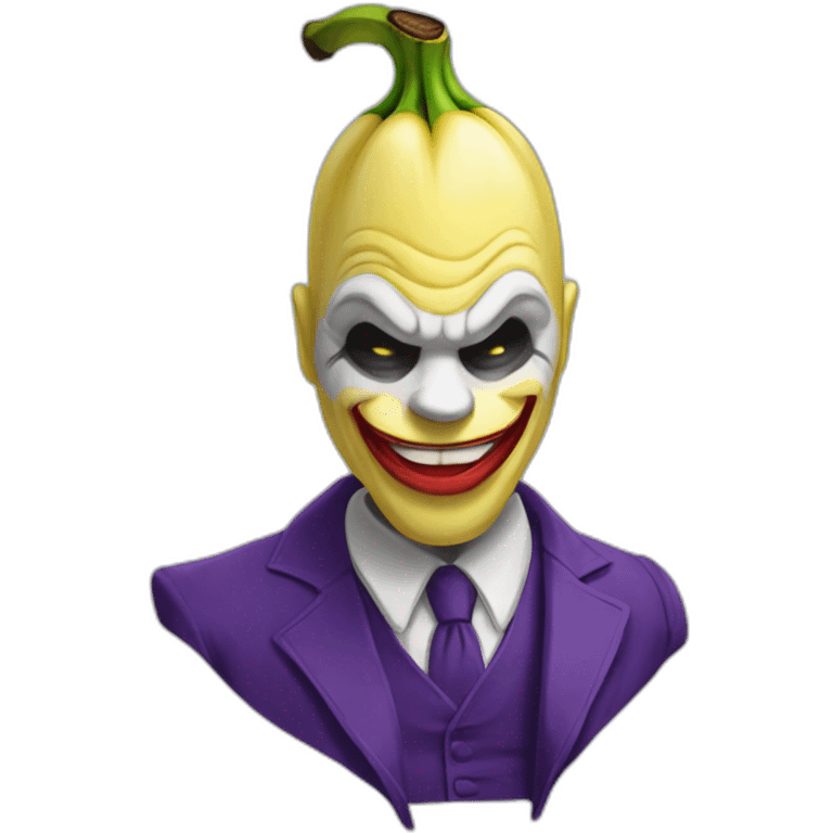 banane deguisé en joker emoji