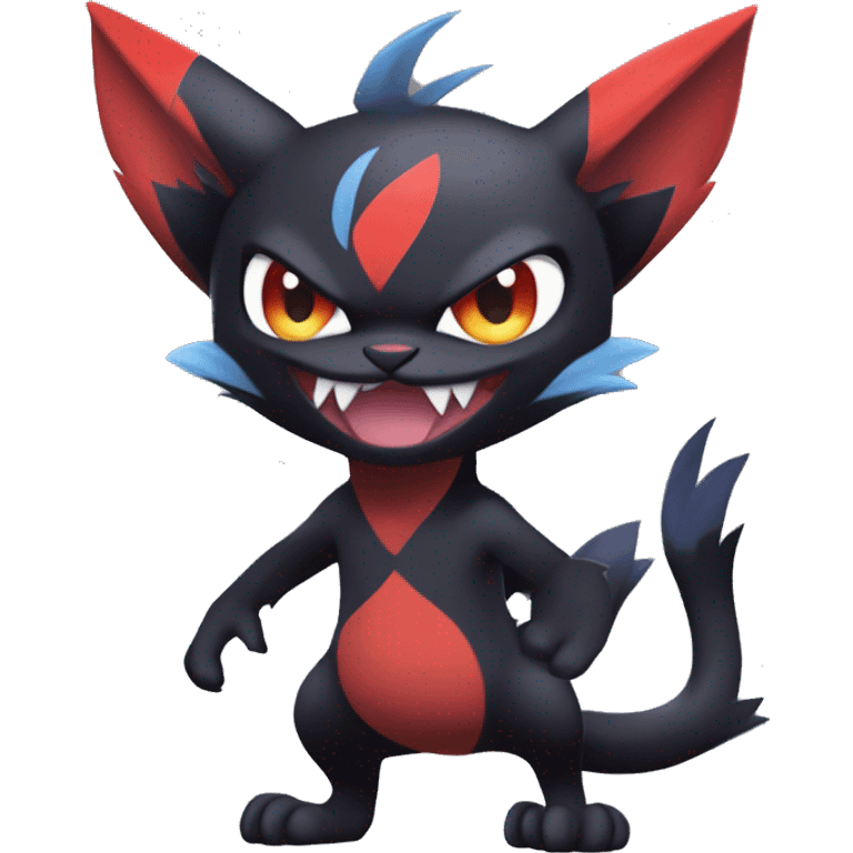 Edgy Cute Cool Kawaii Litten-Noivern-Zoroark-Torracat-Noibat-Pokémon Full Body emoji