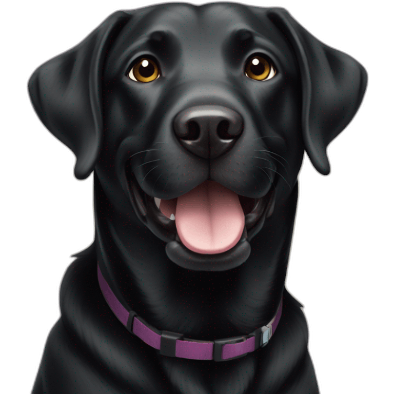 happy black labrador emoji