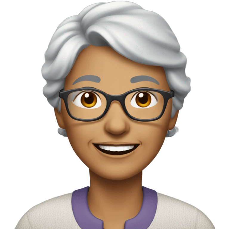 Grandma with glasses emoji