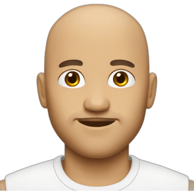 Bald man with stubble emoji