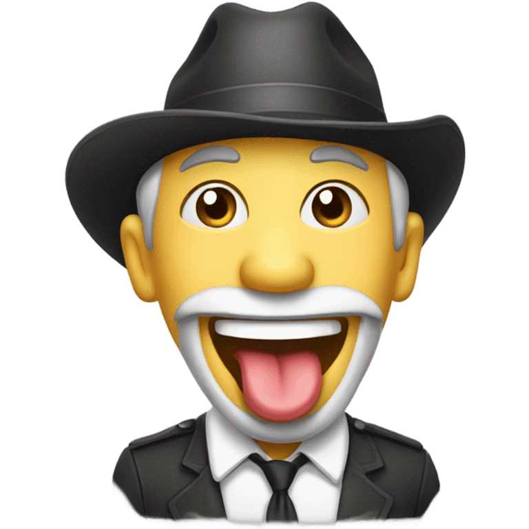 Country person with tongue sticking out emoji