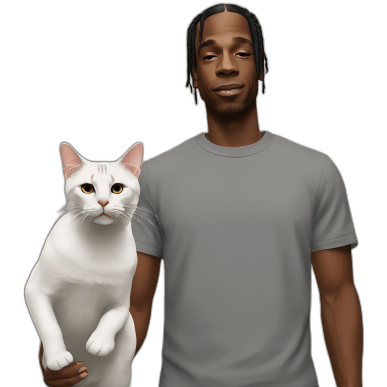 travis scott with cat emoji