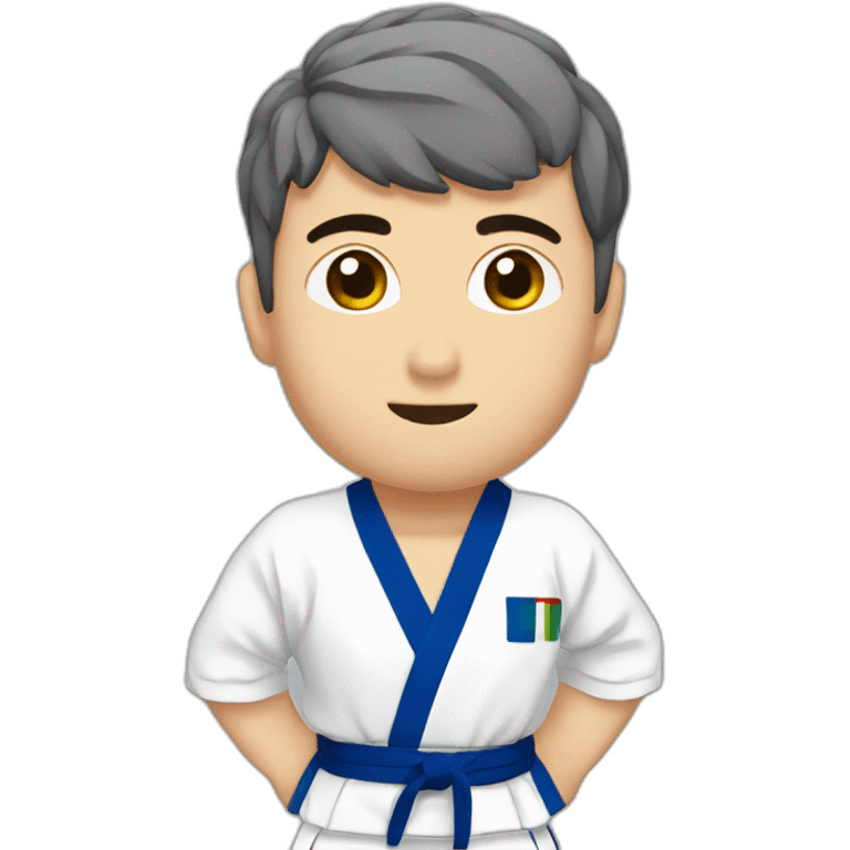 Atleta de judo haciendo osoto-gari emoji