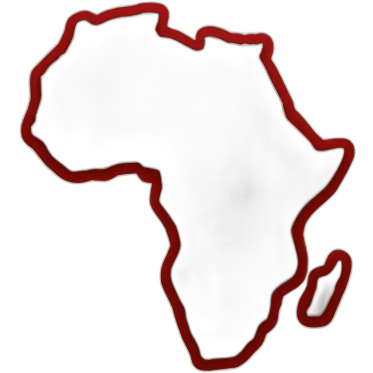 Africa card in red emoji