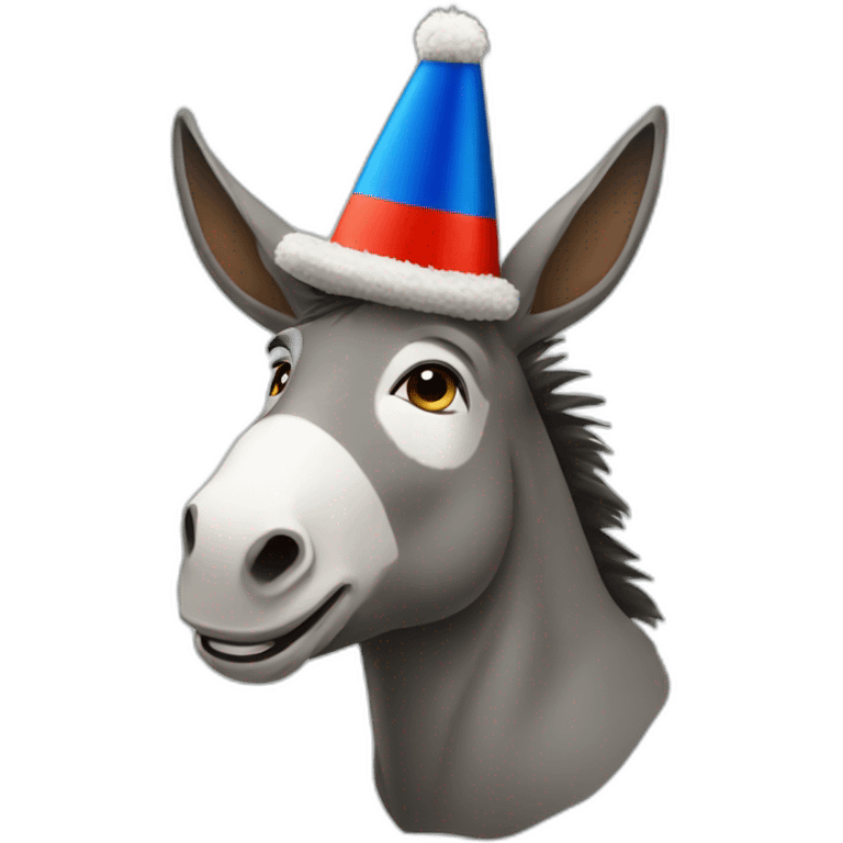 Donkey wearing a russian hat emoji