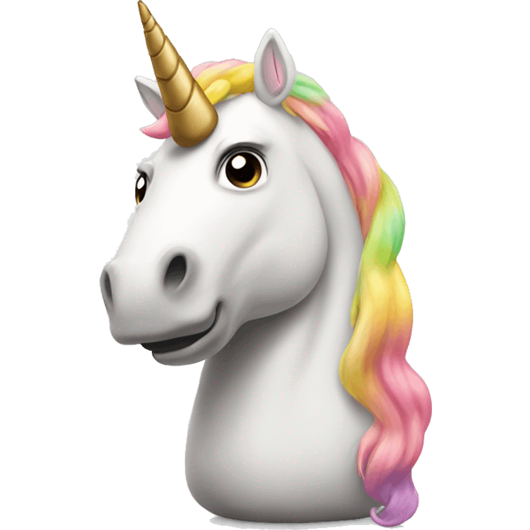 Unicorn pooping emoji