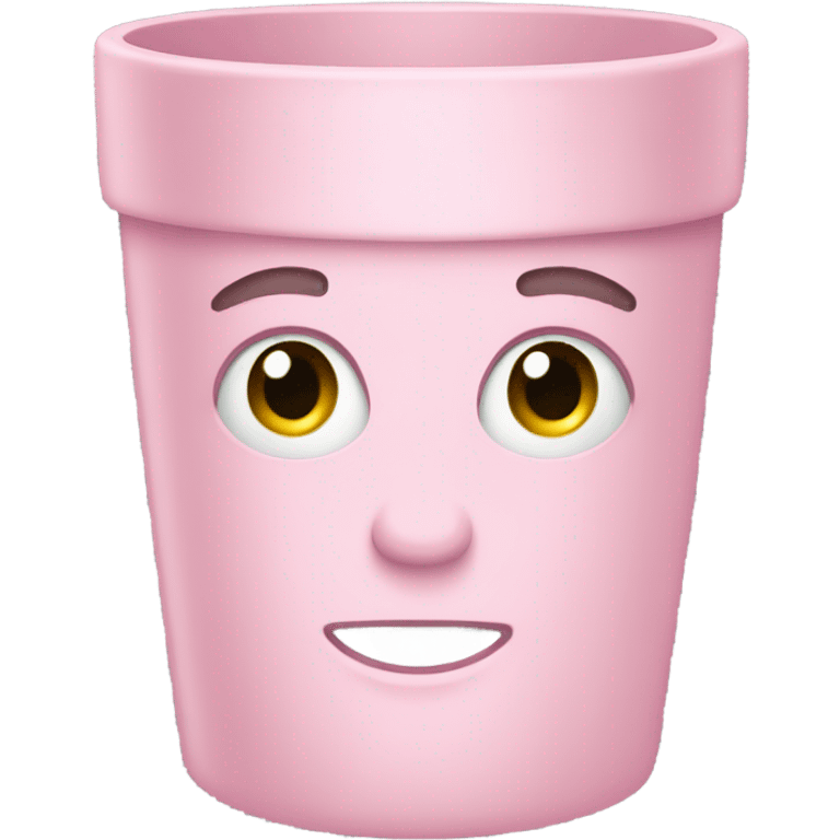 Light pink tumbler without face emoji