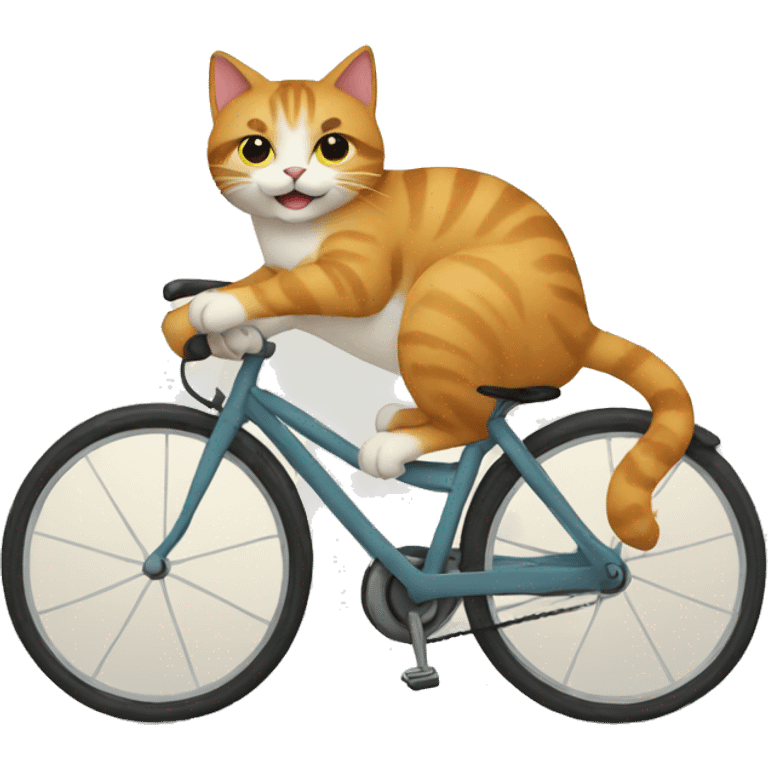 cat on a bicycle emoji