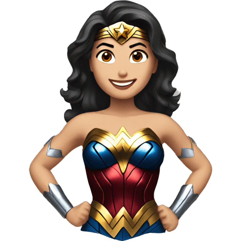 Wonder Woman happy emoji